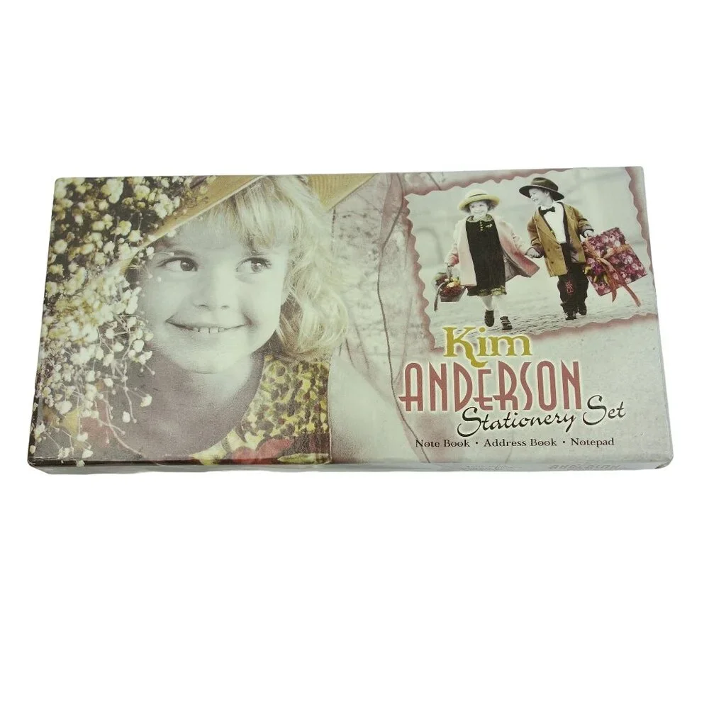 Vintage 2000 Kim Anderson‎ Stationery Set Address Book Notepad Notebook